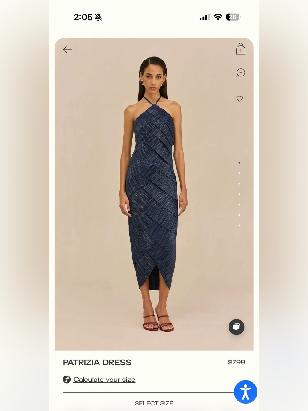 Cult Gaia Patrizia dress in light blue (navy pic included just for reference) - Picture 2 of 2